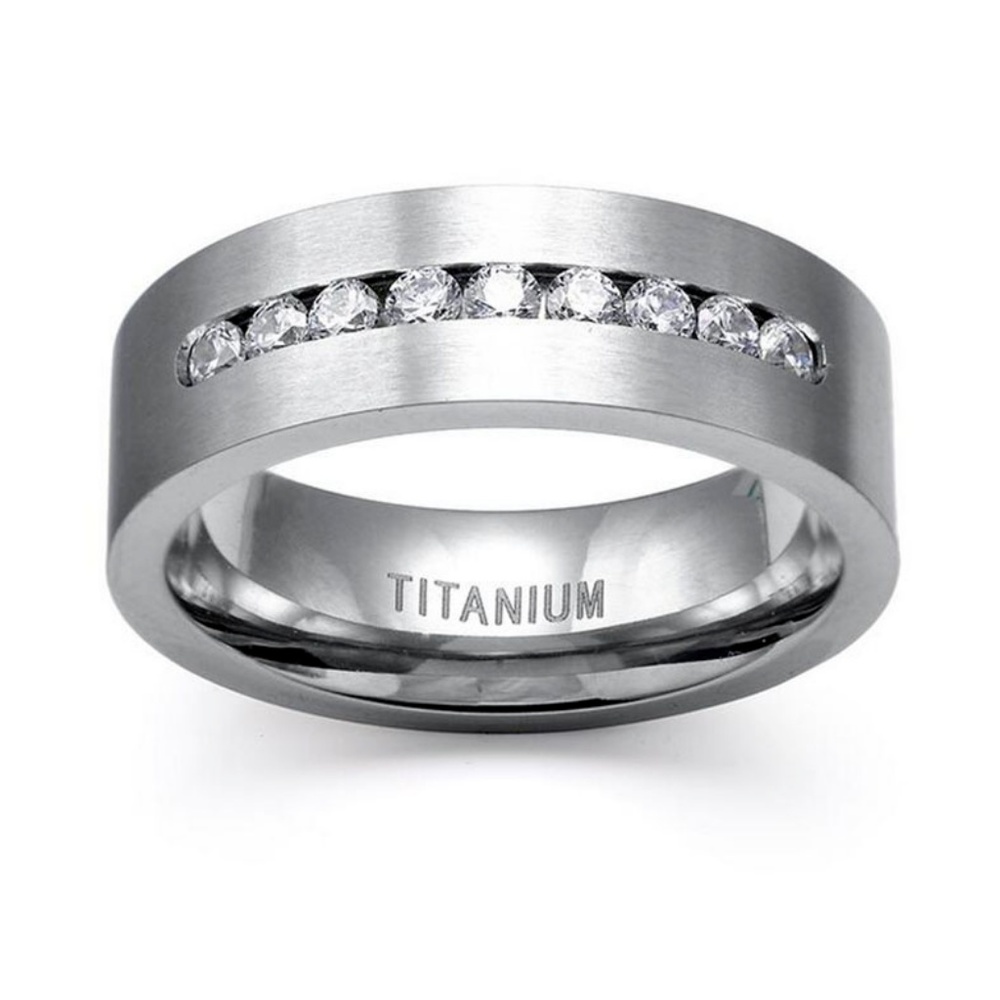 8MM Fashion 316L Stainless Steel Titanium Ring - Picture 4 of 5